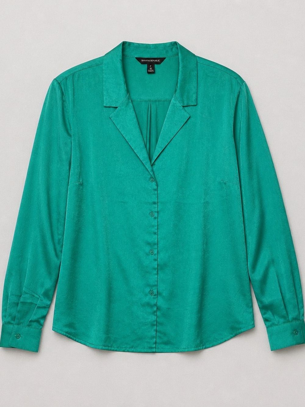 Banana Republic Women’s Emerald Green Button-Front Blouse